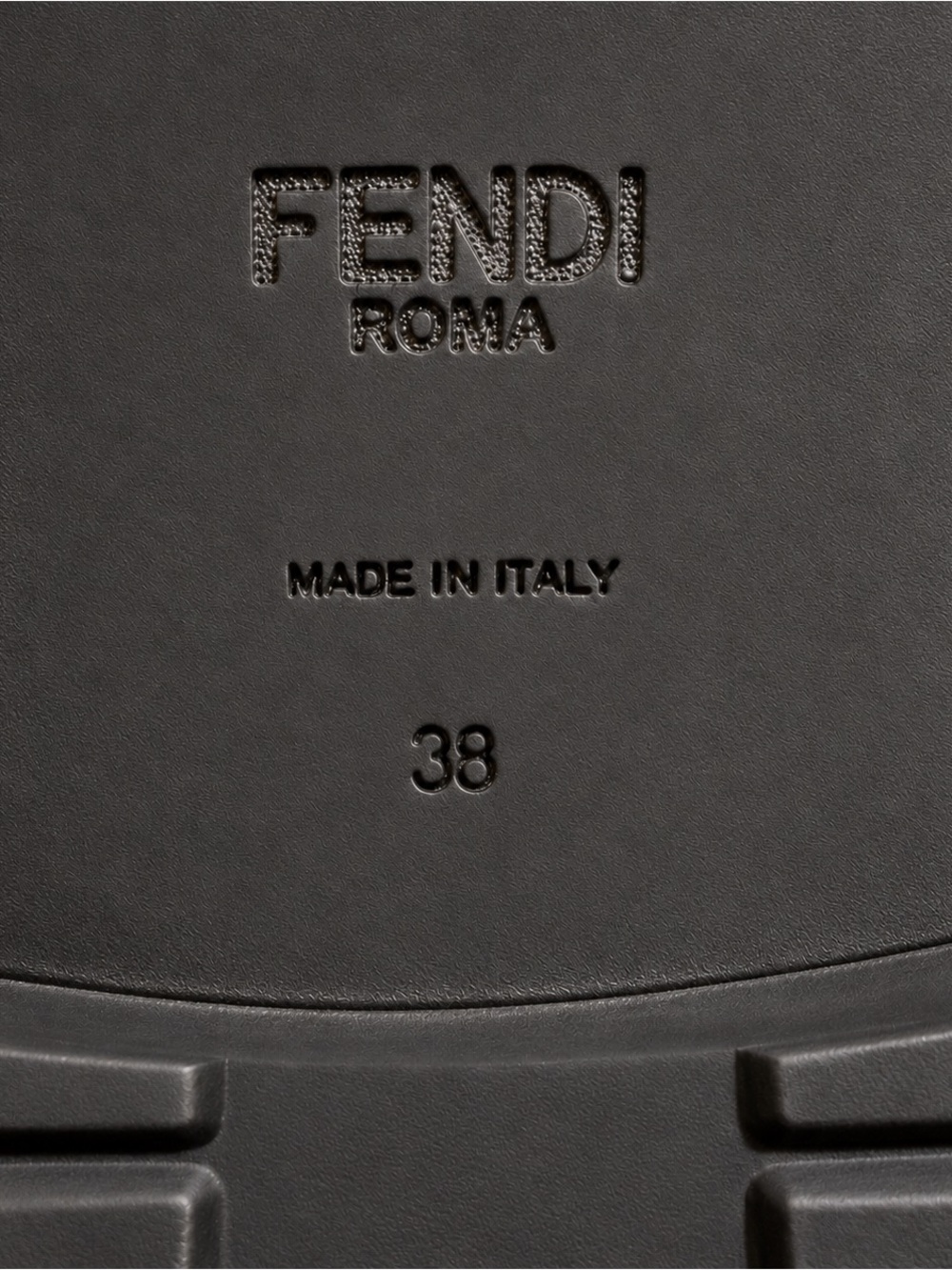 AUTHENTIC FENDI Rockoko FF Logo Combat Boots Black Leather EU 38 - Picture 13 of 17